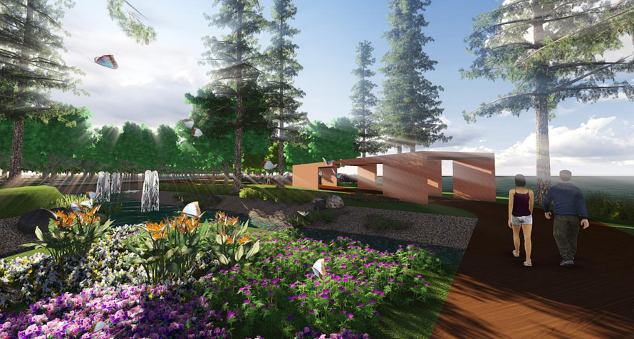 海綿城市下的雨水花園設(shè)計(jì)效果圖